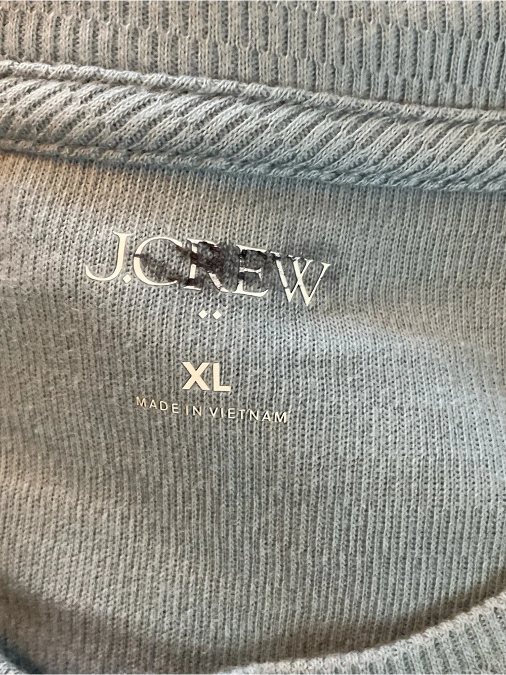 J.Crew Long-sleeve thermal crewneck tee Shirt T-shirt Winter Storm Blue XL NWT